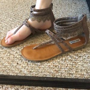 Not Rated 👡 Strappy, beaded sandals!